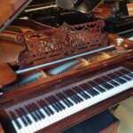 Exclusieve vleugel C. Bechstein 191, noten hoogglans. Originele uitvoering. Pracht instrument.  Verkocht