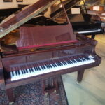 Duitse vleugel Schimmel / Pleyel 174, mahonie hoogglans. Renner mechaniek  €  7990,-